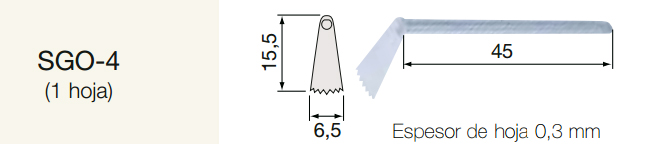 (image for) SGO-4 - Blades for Oscillating Micro Saw Handpiece SGO2-E